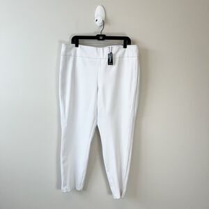 Express Columnist High Waisted Knit Ankle Pants White Women’s Size XL NWT’s